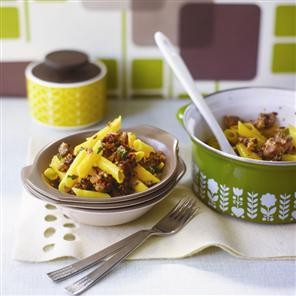 Sicilian sausage ragù with penne