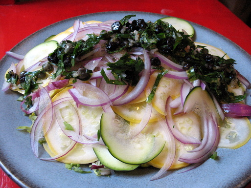Sicilian squash carpaccio