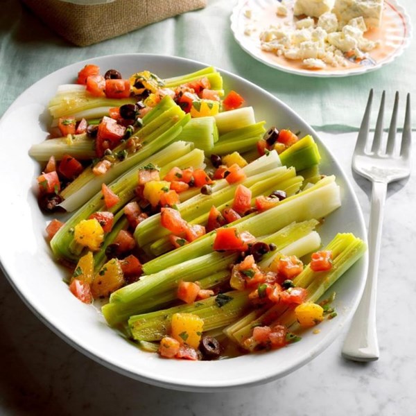 Sicilian steamed leeks