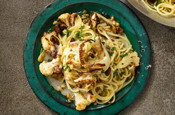 Sicilian-style cauliflower spaghetti