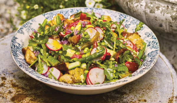 Side garden panzanella salad