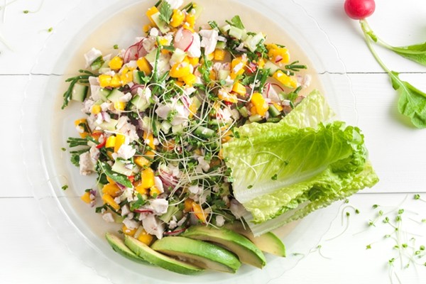Silken tofu ceviche