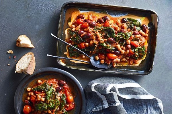 Silverbeet & chickpea puttanesca 