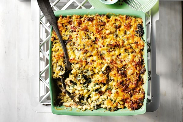 Silverbeet and celeriac mac 'n' cheese
