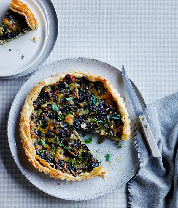 Silverbeet and Gruyère  tart