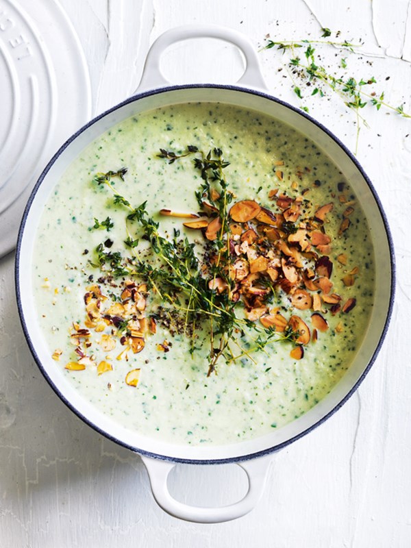 Silverbeet, fennel and almond soup