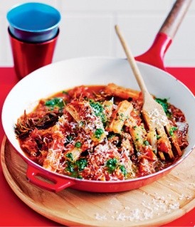 Silverbeet stalks al pomodoro