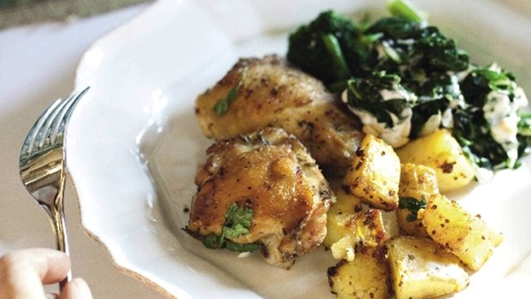 Silverbeet with mint and yoghurt