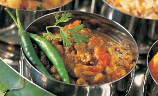 Simmered lentils (Chana dal)