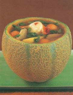 Simon Yung’s ‘eight treasures’ soup in golden melon