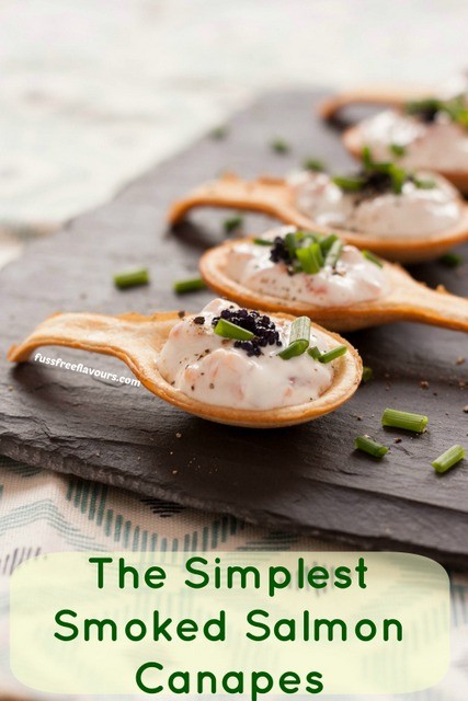 Simple & delicious smoked salmon canapés