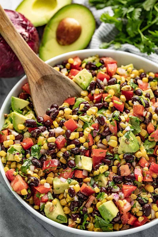 Simple black bean and corn salad