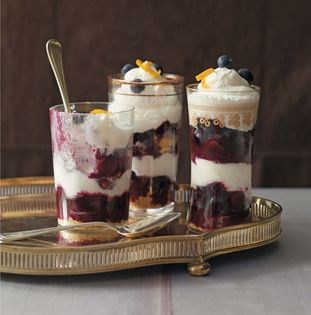 Simple blueberry parfaits