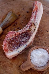 Simple braaied lamb chop