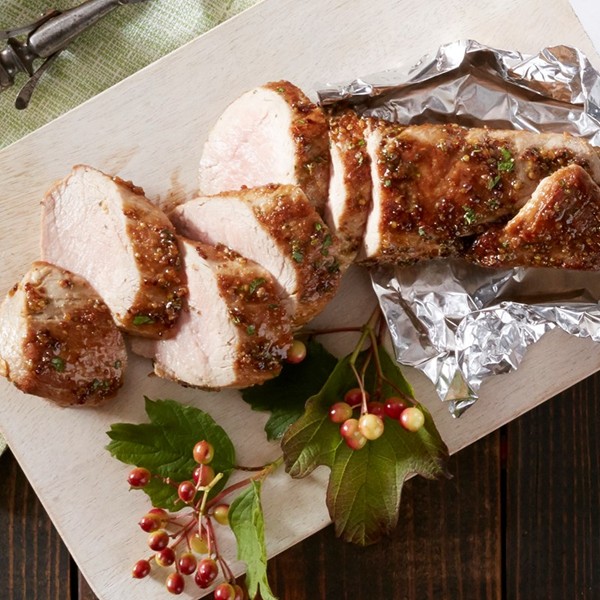 Simple brown sugar & mustard marinated pork tenderloin