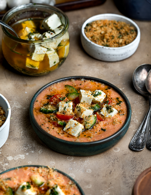Simple cherry tomato gazpacho