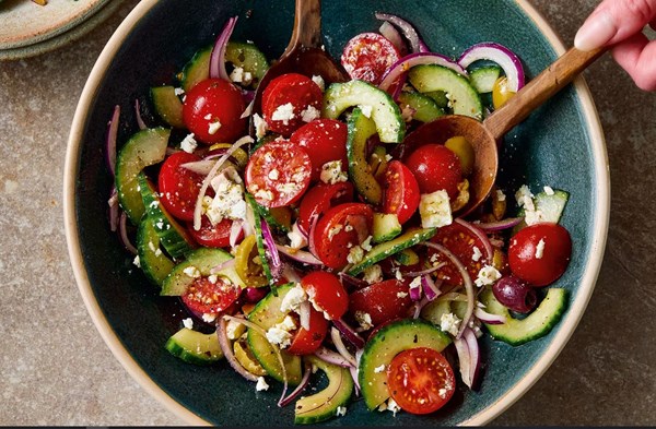 Simple Greek-style salad