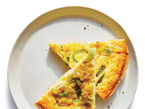 Simple leek frittata