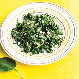 Simple lemon spinach