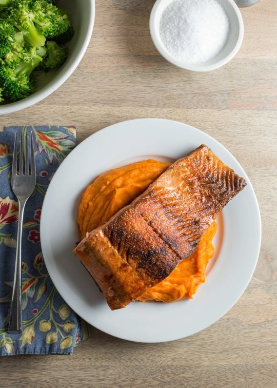 Simple pan-seared salmon