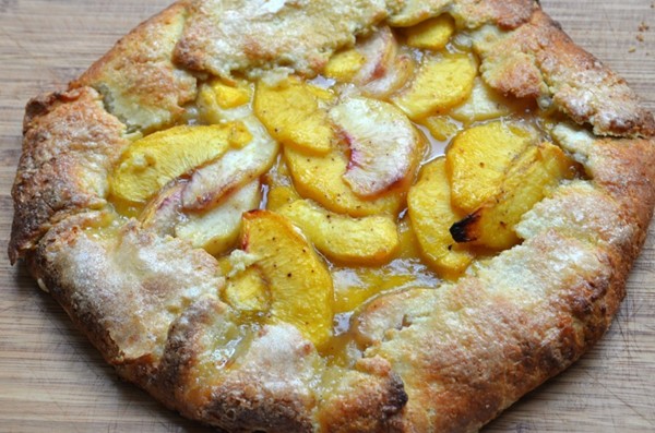 Simple peach galette