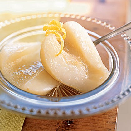 Simple poached pears