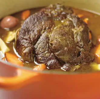 Simple pot roast with root vegetables