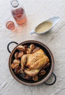 Simple roast chicken and potatoes