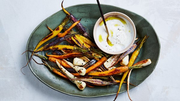 Simple roasted carrots and parsnips