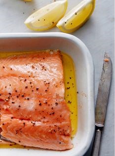 Simple roasted salmon