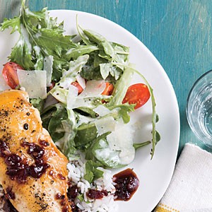 Simple salad with Parmesan