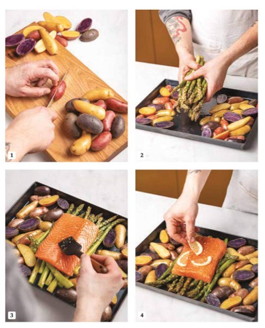 Simple sheet pan salmon