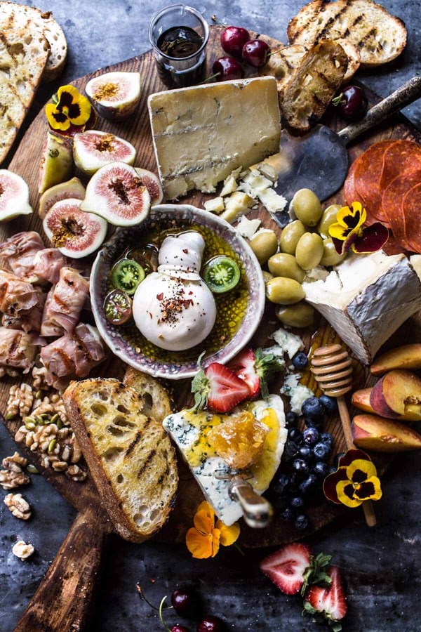 Simple summer cheese board