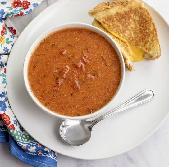 Simply delicious tomato basil soup