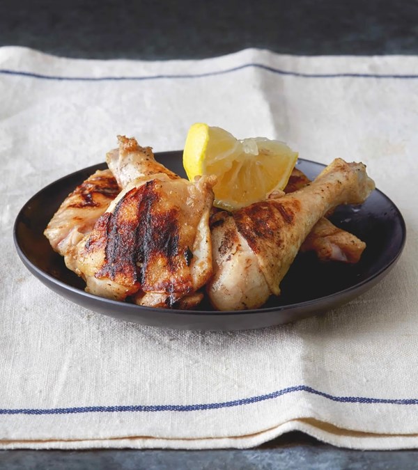 Simply grilled or broiled chicken parts
