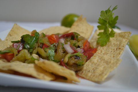 Simply summer roasted pepper salad