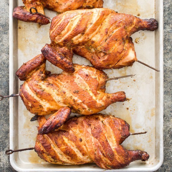 Sinaloa-style grill-roasted chickens