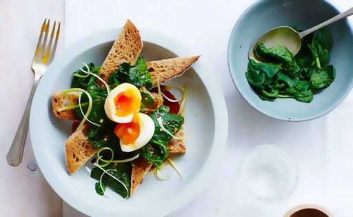 Singapore-style egg on toast