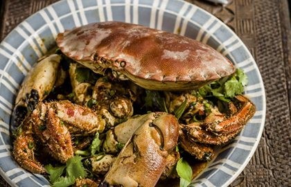 Singapore-style wokked crab
