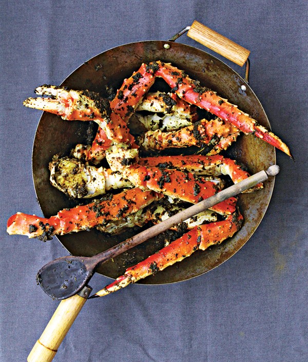 Singaporean black pepper crab legs