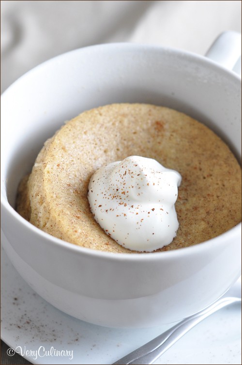 Single-serve snickerdoodle mug cake