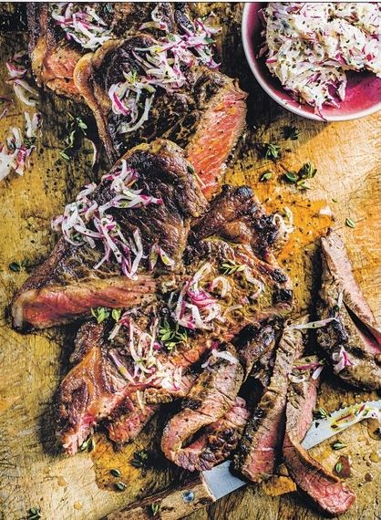 Sirloin steak with radish butter