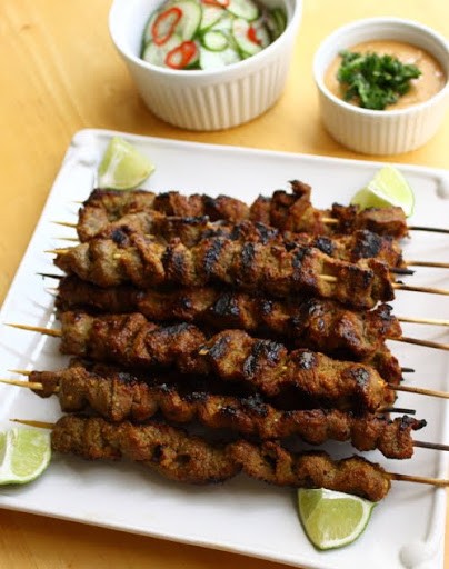 Sirloin tip beef satay