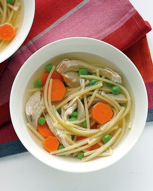 Six-ingredient chicken noodle soup