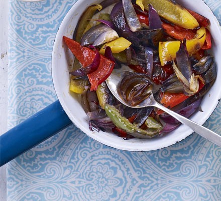 Sizzled onions and peppers