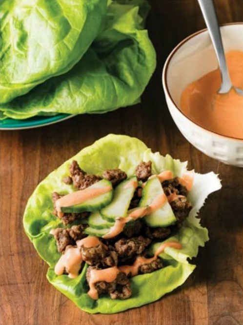 Sizzling beef lettuce wraps