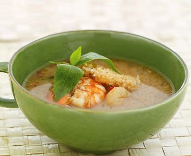 Sizzling rice seafood soup