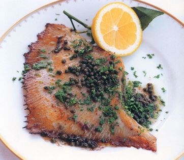 Skate wing with lemon butter and capers (Aile de raie au beurre citron et câpres)