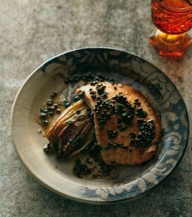 Skate with caramelised witlof, capers & brown butter
