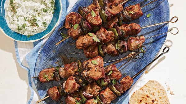 Skewered grilled lamb (Souvlaki)